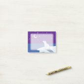 Stargazing Polar Bear Cub Art Post-it Klebezettel (Auf Schreibtisch)