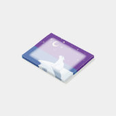 Stargazing Polar Bear Cub Art Post-it Klebezettel (angewinkelt)