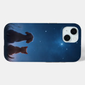 Stargazing Puppy & Kitten iPhone 15 Fall Case-Mate iPhone Hülle (Rückseite (Horizontal))