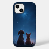 Stargazing Puppy & Kitten iPhone Case (Rückseite)