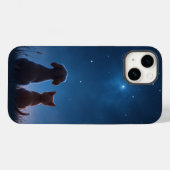 Stargazing Puppy & Kitten iPhone Case (Rückseite (Horizontal))