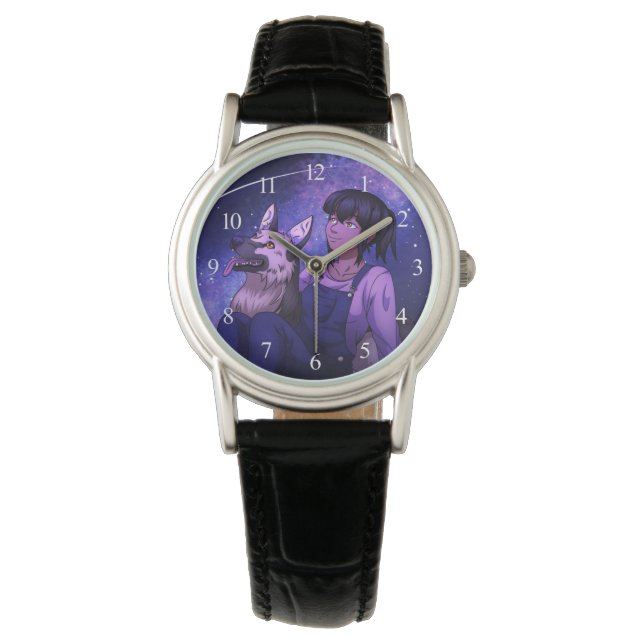 Stargazing with a Dog Armbanduhr (Vorderseite)