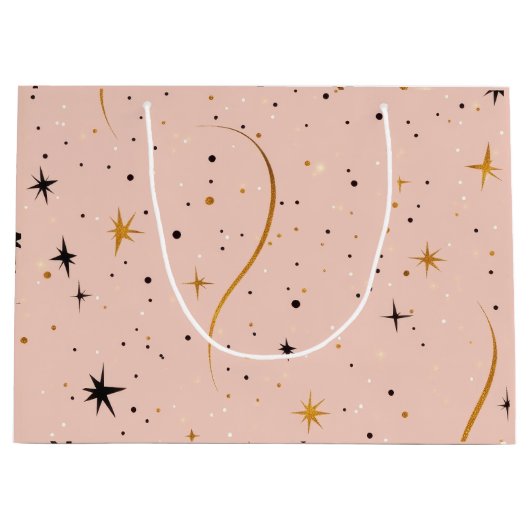 StarGlow - Dekorative Geschenktasche mit Star Desi Große Geschenktüte (Vorderseite)