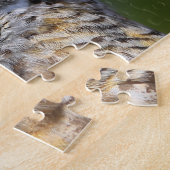 Staring Contest mit einem schönen großen Horned Ow Puzzle (Seite)