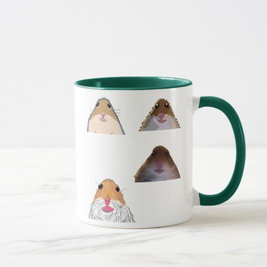 Staring Hamster Funny Meme Mug Memes Set Tasse (Rechts)