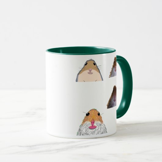 Staring Hamster Funny Meme Mug Memes Set Tasse (VorderseiteRechts)