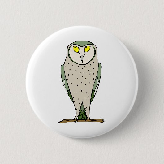 Staring Owl Button (Vorderseite)