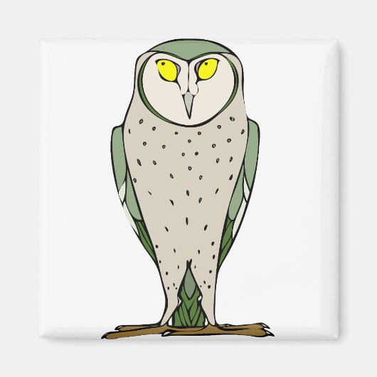 Staring Owl Magnet (Vorne)