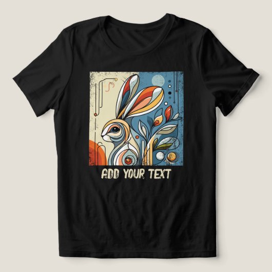 Staring Rabbit Tri-Blend Shirt (Design Vorderseite)