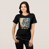 Staring Rabbit Tri-Blend Shirt (Vorderseite voll)