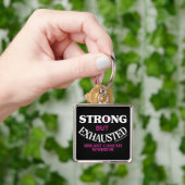 STARK, ABGESCHAFFT... Brustkrebs Schlüsselanhänger (Hand)