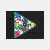 Stark beanspruchte Billardkugeln Fleecedecke (Vorderseite (Horizontal))