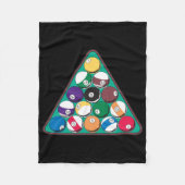 Stark beanspruchte Billardkugeln Fleecedecke (Vorderseite)