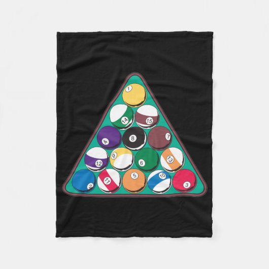 Stark beanspruchte Billardkugeln Fleecedecke (Vorderseite)