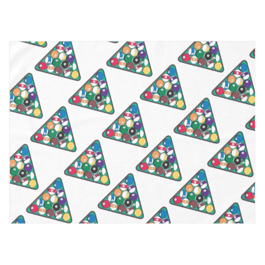 Stark beanspruchte Billardkugeln Tischdecke (Vorderseite (Horizontal))