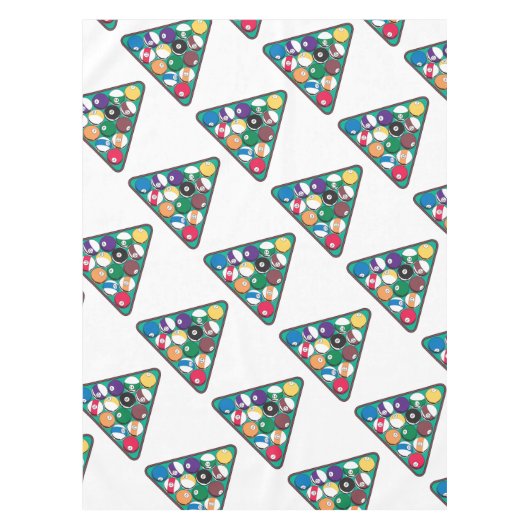 Stark beanspruchte Billardkugeln Tischdecke (Vorderseite)