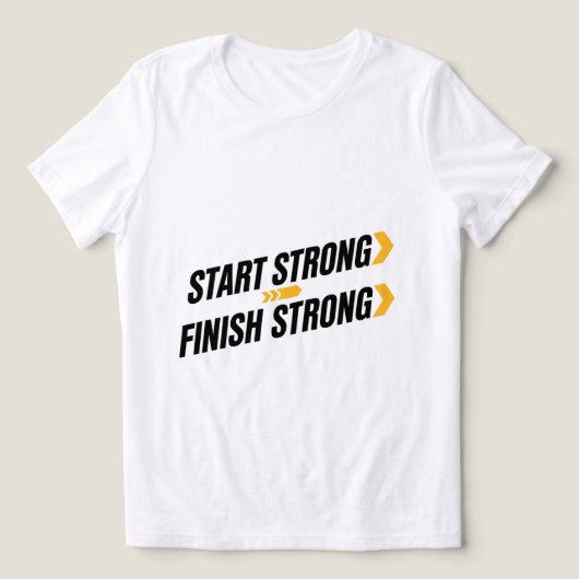 Stark beginnen, stark beenden - Athletic Tee (Design Vorderseite)