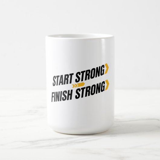 Stark Beginnen Stark Beenden Tasse (Mittel)