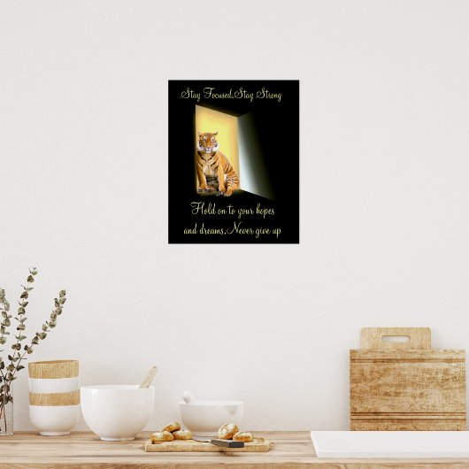 stark bleibe, Fokussiert Bleibe_ Poster (Küche)