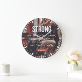 STARK, das Gewicht der Frauen hebt inspirierende W Große Wanduhr (Zuhause)