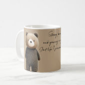 "Stark, freundlich und wächst jeden Tag."  Kaffeetasse (Vorderseite Links)