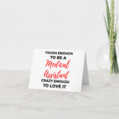 stark genug, um ein medizinischer Assistent zu sei Karte (Vorderseite)