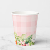 Stark gewachsene Baby Pink Girl Dusche Pappbecher (Rückseite)