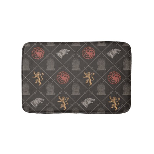 Stark, Lannister, Targaryen, Iron Throne Muster Badematte (Vorderseite)