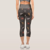 Stark, Lannister, Targaryen, Iron Throne Muster Capri Leggings (Rückseite)