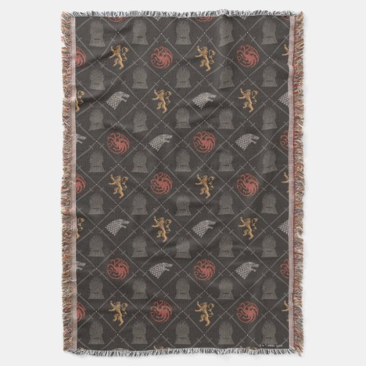 Stark, Lannister, Targaryen, Iron Throne Muster Decke (Vorderseite Vertikal)