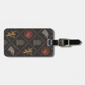 Stark, Lannister, Targaryen, Iron Throne Muster Gepäckanhänger (Vorderseite horizontal)