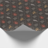 Stark, Lannister, Targaryen, Iron Throne Muster Geschenkpapier (Ecke)