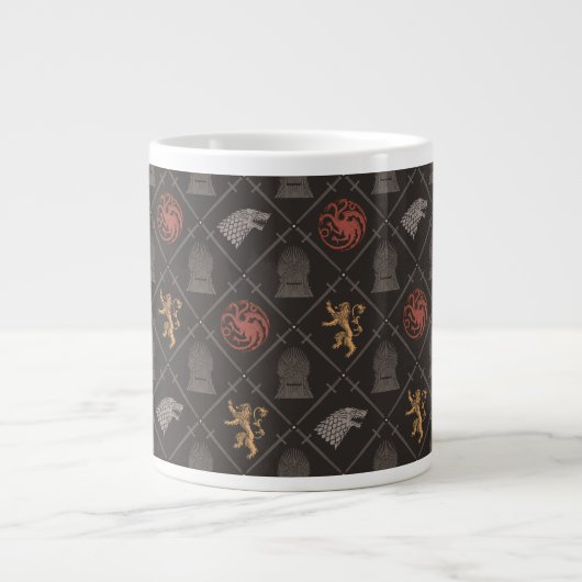 Stark, Lannister, Targaryen, Iron Throne Muster Jumbo-Tasse (Vorderseite)