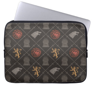 Stark, Lannister, Targaryen, Iron Throne Muster Laptopschutzhülle