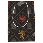 Stark, Lannister, Targaryen, Iron Throne Muster Mittlere Geschenktüte (Vorderseite)