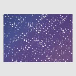 Stark Lila und blauer Nachthimmel mit Sternen Seidenpapier