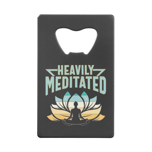 stark meditiert - Yoga Geldbeutel Flaschenöffner (Vorderseite)