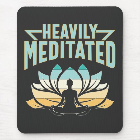stark meditiert - Yoga Mousepad (Vorne)