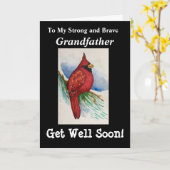 Stark mutiger Großvater wird gut Kardinal Karte (Gelbe Blume)