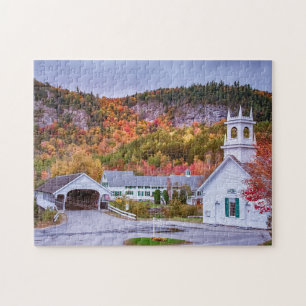 Stark New Hampshire Brücke und Kirchenfall Puzzle