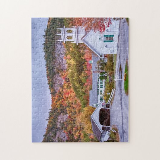 Stark New Hampshire überdachte Brücke und Fall der Puzzle (Vertikal)