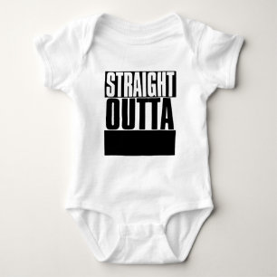 STARK OUTTA "YOUR TEXT" CUSTOM BABY BODYSUIT STRAMPLER