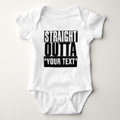 STARK OUTTA "YOUR TEXT" CUSTOM BABY STRAMPLER (Vorderseite)