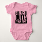 STARK OUTTA "YOUR TEXT" CUSTOM BABY STRAMPLER (Vorderseite)