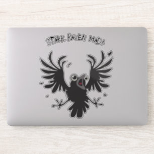 Stark Raven Mad Crazy Old Birb Raven Aufkleber