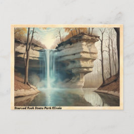 Stark Rock Staat Park Illinois Vintage Postkarte
