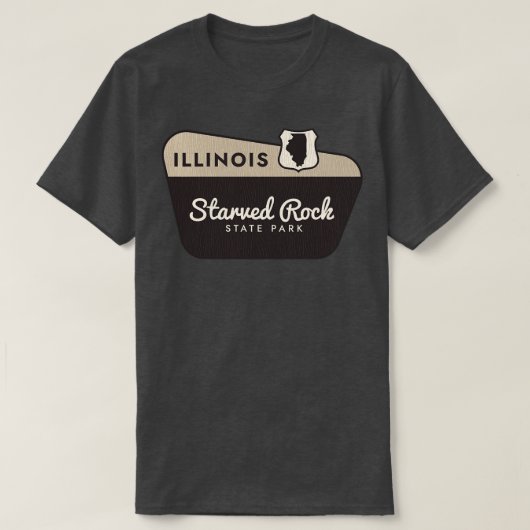 Stark Rock Staat Park Illinois Willkommenszeichen T-Shirt (Design vorne)