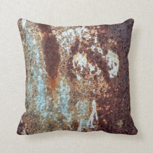 Stark Rostiges Metallmuster Kissen