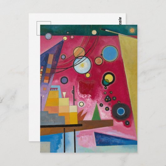 stark rot | Kandinsky | Postkarte (Vorne/Hinten)