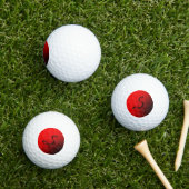 Stark rotes Monogramm Beruflich Golfball (Insitu Gras)